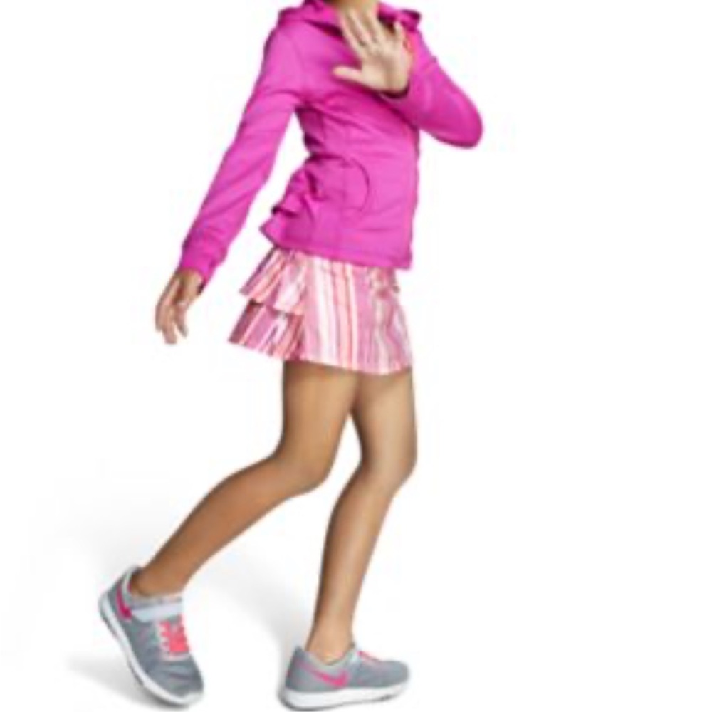 Gymboree Gymgo Multicolored Stripe Mini Skirt Ruffle Back Short Lining Waistband